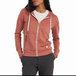 Vuori Casual Zip-Up Hoodie - salmon